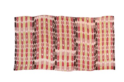 Lot 555 - A SILK IKAT TENT PANEL