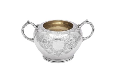 Lot 422 - A Victorian sterling silver twin handled sugar bowl, London 1874 by Samuel Smith (Goldsmiths Alliance)