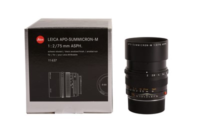 Lot 100 - A Leitz 75mm f/2 APO-Summicron-M ASPH. Lens
