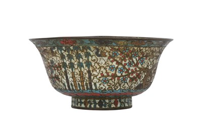 Lot 697 - A CHINESE CLOISONNÉ ENAMEL BOWL.
