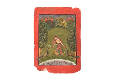 Lot 585 - AN ILLUSTRATION FROM A RAGAMALA SERIES: KAKUBHA RAGINI