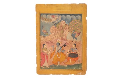 Lot 287 - AN ILLUSTRATION FROM A RAGAMALA SERIES: MALAR RAGINI