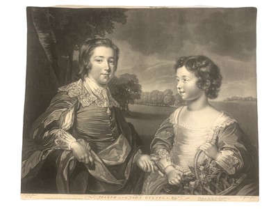 Lot 141 - Mezzotint portraits.