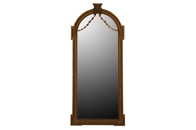 Lot 173 - A LARGE GILTWOOD AND GESSO MIRROR, LATE 19TH/EARLY 20TH CENTURY