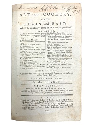 Lot 44 - Cookery. Mrs Glasse