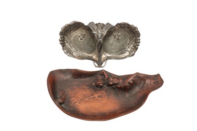 Lot 1045 - ART NOVEAU PEWTER TRAY