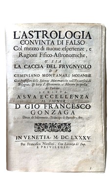 Lot 5 - Astrology.-  Montanari (Geminiano)