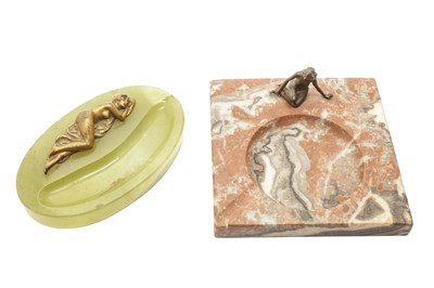 Lot 1087 - TWO EROTIC ASHTRAYS