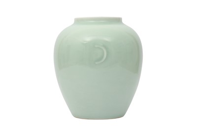 Lot 659 - A CHINESE CELADON-GLAZED VASE.