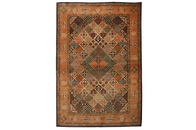 Lot 5 - A FINE SILK QUM RUG, CENTRAL PERSIA