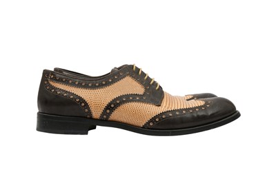 Lot 273 - Dolce & Gabbana Brown Two Tone Brogue - Size 39