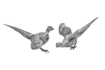 Lot 34 - A pair of George V sterling silver novelty pepperettes, Sheffield 1926 by RHH (untraced)