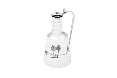 Lot 181 - A mid-20th century Iraqi silver and niello water ewer, Basra circa 1950