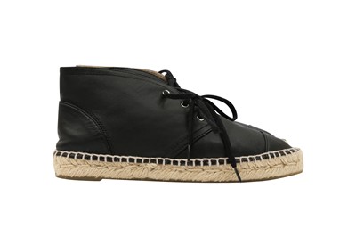 Lot 555 - Chanel Black High Top Espadrille - Size 37