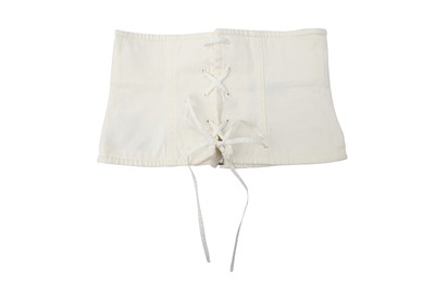 Lot 516 - Prada White Corset Waist Belt - Size 38