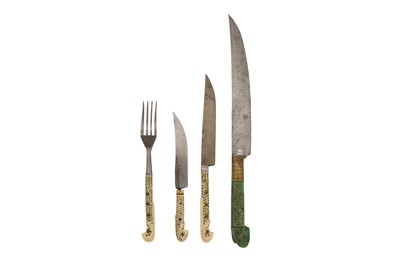 Lot 520 - A GROUP OF BALKAN BONE-HILTED CUTLERY
