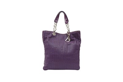 Lot 82 - Christian Dior Purple Large Lady Dior Soft Tote