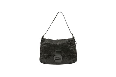 Lot 621 - Fendi Black Beaded Mama Baguette Bag
