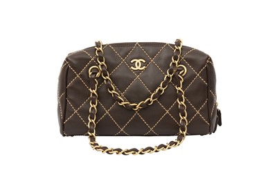 Lot 242 - Chanel Brown Wild Stitch Chain Tote