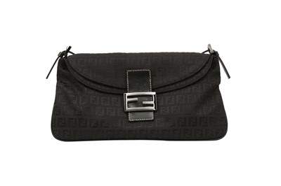 Lot 622 - Fendi Black Zucchino Baguette Bag