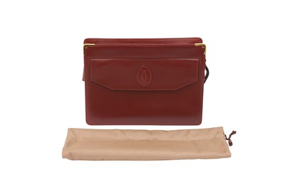 Lot 72 - Cartier Burgundy Must De Cartier Clutch