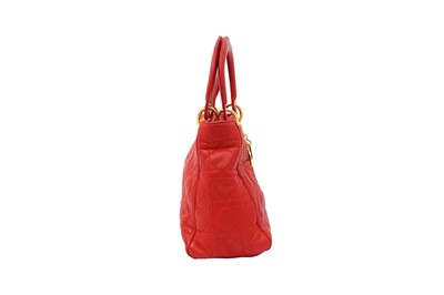 Lot 6 - Christian Dior Red Medium Lady Dior Bag