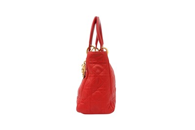 Lot 6 - Christian Dior Red Medium Lady Dior Bag
