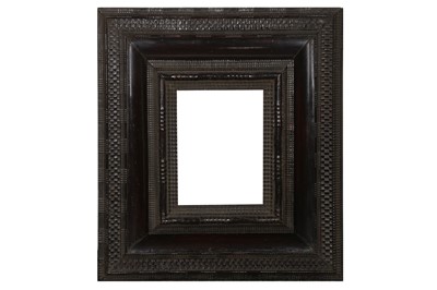 Lot 209 - NORTH ITALIAN 17TH CENTURY EBONISED REVERSE PROFILE RIPPLE FRAME