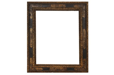 Lot 235 - ITALIAN 16TH CENTURY CARVED AND PART GILDED CASSETTA WITH A FLAT DECORATED IN THE CORNERS AND CENTRES TUSCAN