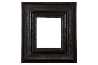 Lot 202 - NORTH ITALIAN 17TH CENTURY EBONISED REVERSE PROFILE RIPPLE FRAME