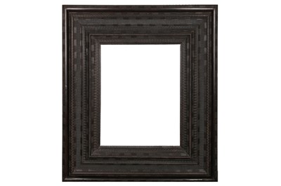 Lot 207 - A NORTH ITALIAN 17TH CENTURY “A SALTARELLO” EBONISED PEARWOOD COMBINATION PROFILE RIPPLE FRAME