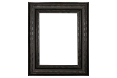 Lot 205 - A NORTH ITALIAN 17TH CENTURY STYLE EBONISED PEARWOOD COMBINATION PROFILE RIPPLE FRAME