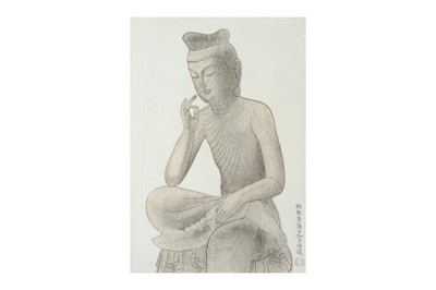 Lot 448 - ITO NISABURO (1910-1988). Miroku Bosatsu.
