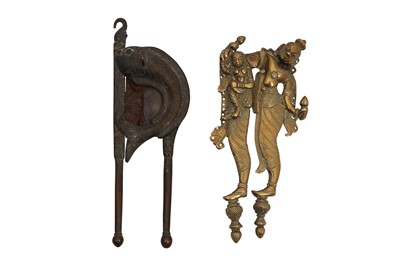 Lot 267 - TWO INDIAN METAL BETEL NUT CUTTERS
