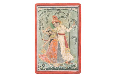 Lot 593 - LOVERS ON A STROLL IN THE WILDERNESS