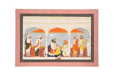 Lot 613 - A SIKH COURT GATHERING SCENE