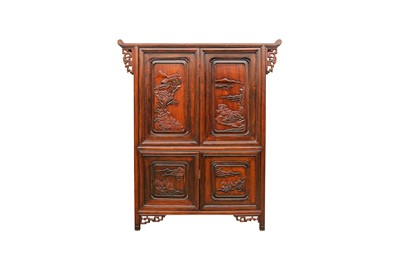 Lot 393 - A CHINESE WOOD CABINET.