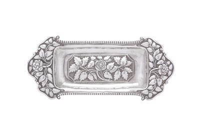 Lot 261 - A mid-19th century Portuguese silver snuffers tray, Porto circa 1855 by APC script possibly for Antonio Pereira de Castro