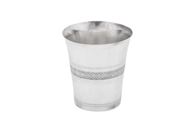Lot 260 - An early 19th century Portuguese silver beaker, Porto circa 1820 by ?&B