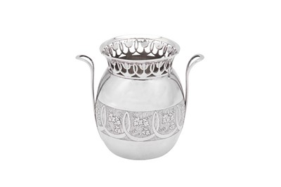 Lot 219 - An early 19th century Austrian 13 loth (812 standard) silver vase, Vienna 1807 by Ignaz Joseph Gindle (active circa 1810-40)