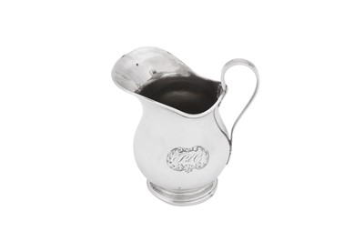 Lot 272 - A mid-19th century Spanish silver milk jug, Madrid 1847 by Real Fábrica de Platería de Antonio Martínez (est. 1778)