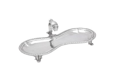Lot 495 - An early George III sterling silver snuffers tray, London 1764 by John Parker and Edward Wakelin