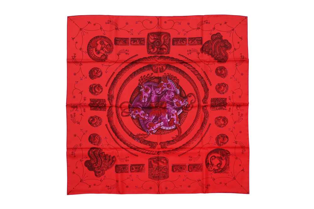 Lot 34 - Hermes 'Oris Nomades' Silk Print Scarf