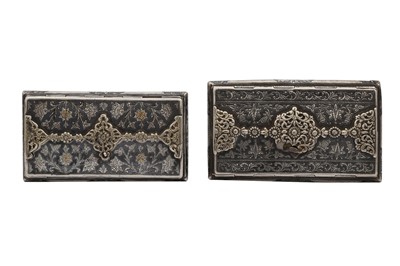 Lot 93 - TWO PARCEL-GILT AND NIELLOED SILVER SNUFFBOXES