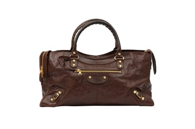 Lot 251 - Balenciaga Brown Work Motorcycle Bag