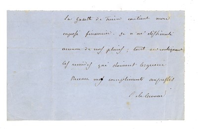 Lot 736 - Cavour (Camillo Benso, Count of)