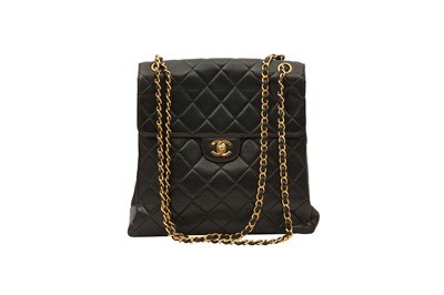 Lot 423 - Chanel Black Trapeze Double Side Flap Bag