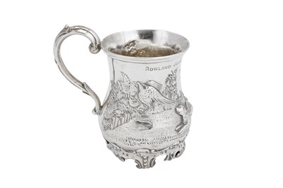 Lot 398 - A Victorian sterling silver christening mug, London 1853 by George John Richards