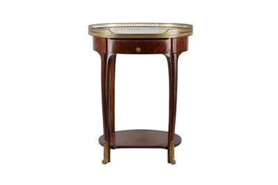 Lot 142 - A FRENCH MARBLE AND KINGWOOD OVAL TABLE, EARLY 20TH CENTURY