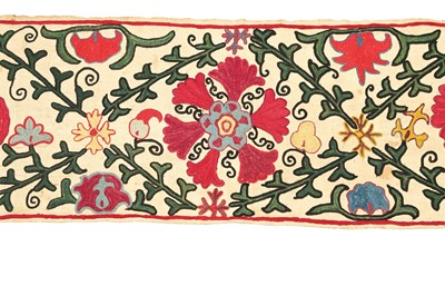Lot 553 - A PAIR OF SUZANI BORDERS